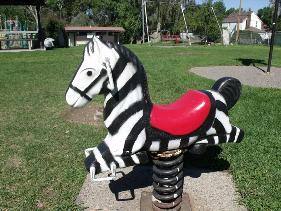 Photo of the spring horse rider at the Black Eagle Park